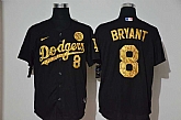 Dodgers 8 Kobe Bryant Black Gold 2020 Nike KB Cool Base Jersey,baseball caps,new era cap wholesale,wholesale hats